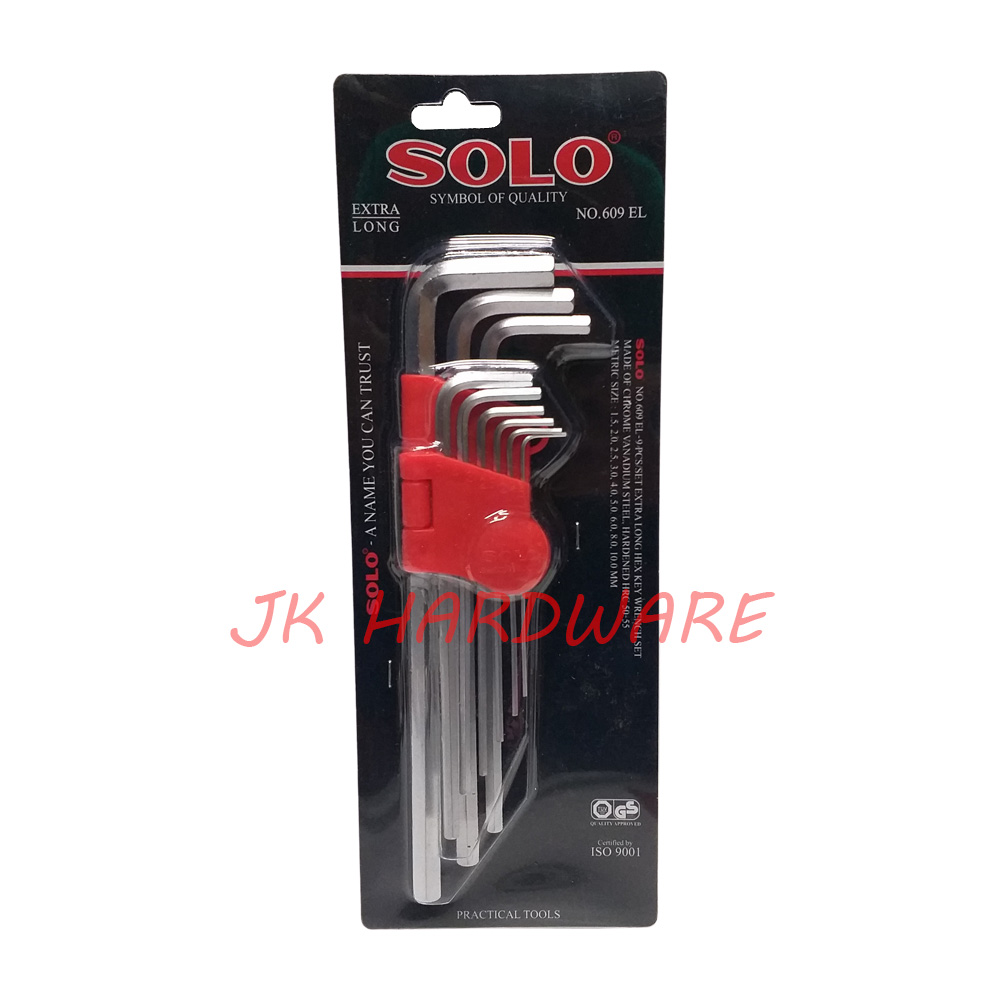 SOLO 609EL ประแจตัวแอล หัวตัด ยาวพิเศษ ประแจหกเหลี่ยม กุญแจหกเหลี่ยม
