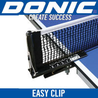 เสาปิงปองพร้อมผ้าเน็ตแบบหนีบ DONIC รุ่น EASY CLIP ผ้าเน็ต COTTON  (ชมสินค้าเพิิ่ิม คลิ๊ก ＞＞＞ ไปที่ร้านค้า)
