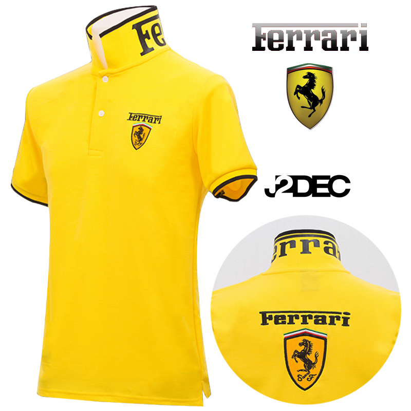 เสื้อคอปก Ferrari ผ้า Cotton Comb อย่างดี ใส่ เท่ สไตล์สปอร์ต เรียบหรู โดดเด่น ระบายกาศดี ใส่ได้ทั้งผู้ชายและผู้หญิง