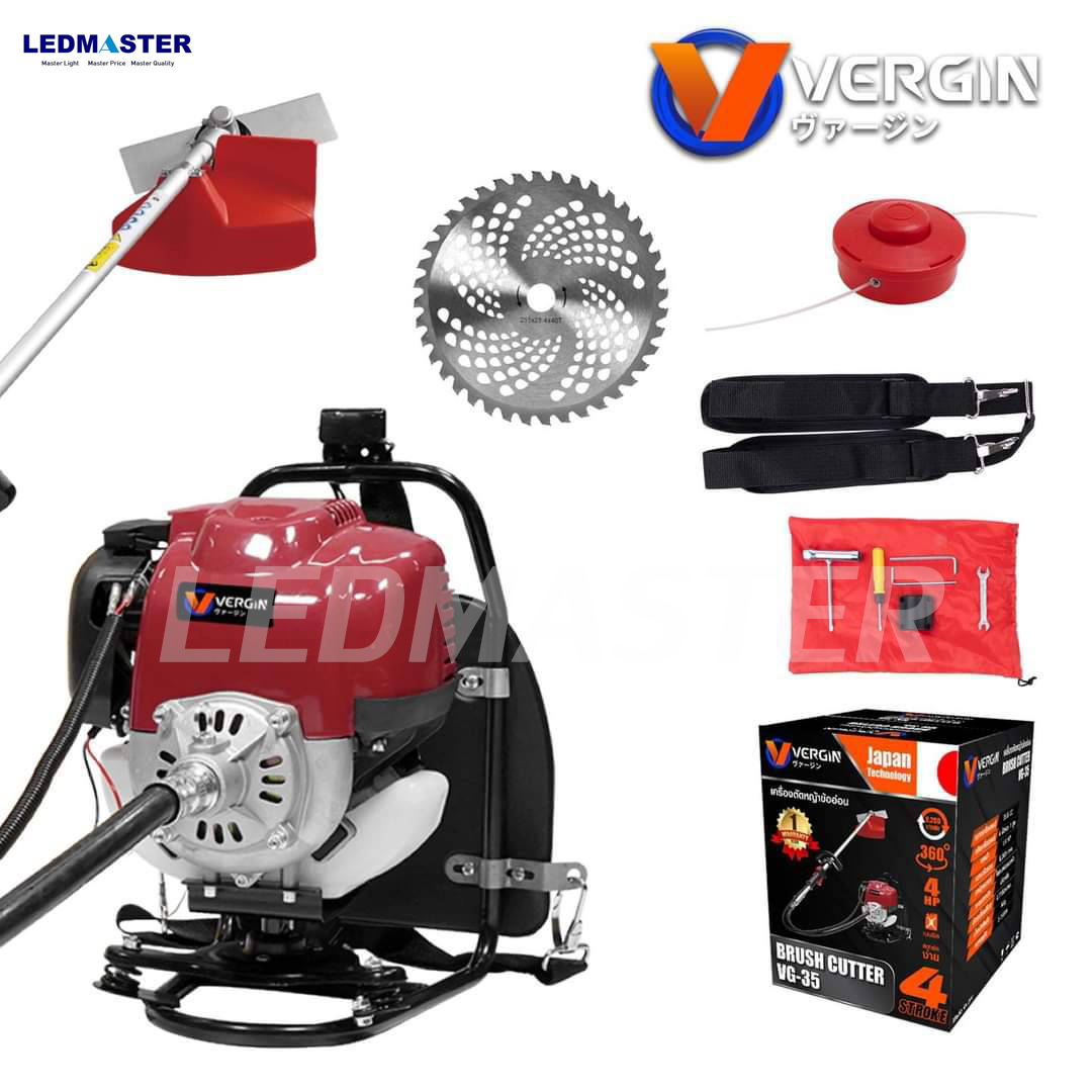 *ฟรี*ของเเถมครบชุด VERGIN เครื่องตัดหญ้าข้ออ่อน 4 จังหวะ กำลัง 4 แรงม้า สตาร์ทง่าย ตัดได้ 360 องศา ก้านอ่อน (ฟรี ใบตัดวงเดือน+เอ็นตัดหญ้า) เครื่องตัดหญ้ากระเป๋าเป้สะพายหลัง