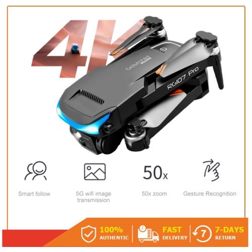 〖รับประกัน 5 ปี〗UAV HD 4K โดรน GPS Drone แบบพับได้ 5G WiFi รีโมทคอนโทรล/การควบคุมโทรศัพท์มือถือ 50x Zoom กล้องคู่