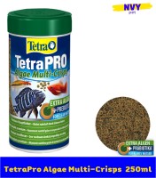 อาหารปลากินพืช เกรดพรีเมี่ยม สูตรผสมสาหร่าย / TETRA TetraPro Algae Multi-Crisps 250ml