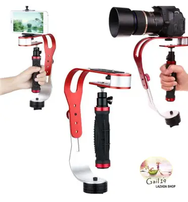 Video Handheld Stabilizer For Gopro iPhone/Samsung/Huawei/Xiaomi/Oppo, DV Camera & Camcorder With Phone Holder