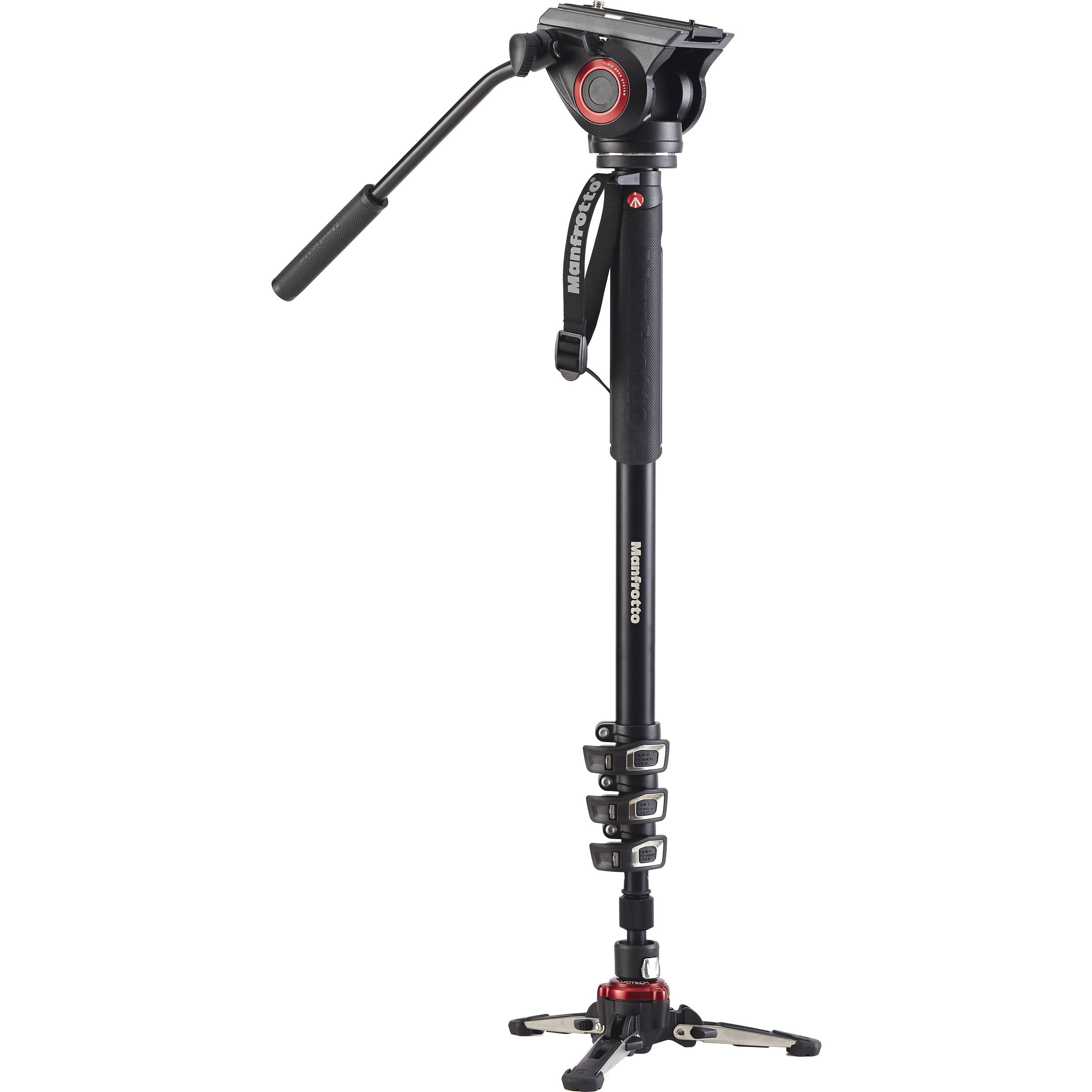 ขาตั้งกล้อง Manfrotto (MVMXPRO500) Xpro 4-Section Aluminium Video Monopod w/ Fluid Video Head