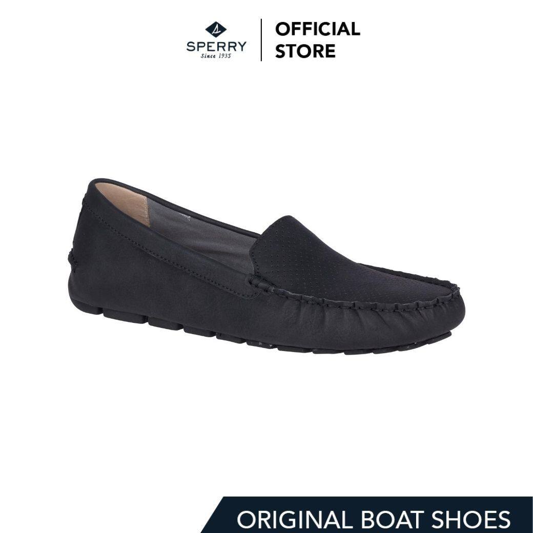 รองเท้า SPERRY STS82810 CASUAL SKIPPER DRIVER BLACK รองเท้าหนังผู้หญิง แบบสวม สีดำ