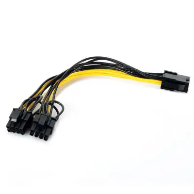 21CM PCI-E 6-pin to 2x6+2-pin(6-pin/8-pin) Power Splitter Cable PCIE PCI Express Graphics Extension Cable P0.11