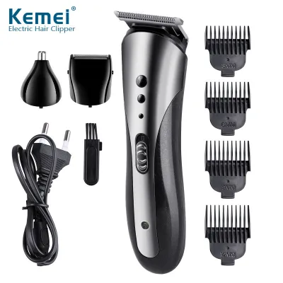 Kemei hair clipper for men 3 in 1 Electric Shaver Hair Trimmer Rechargeable Electric Nose Ear Hair Clipper Professional Beard Razor Machine electric razor for haircut on sale KM-1407