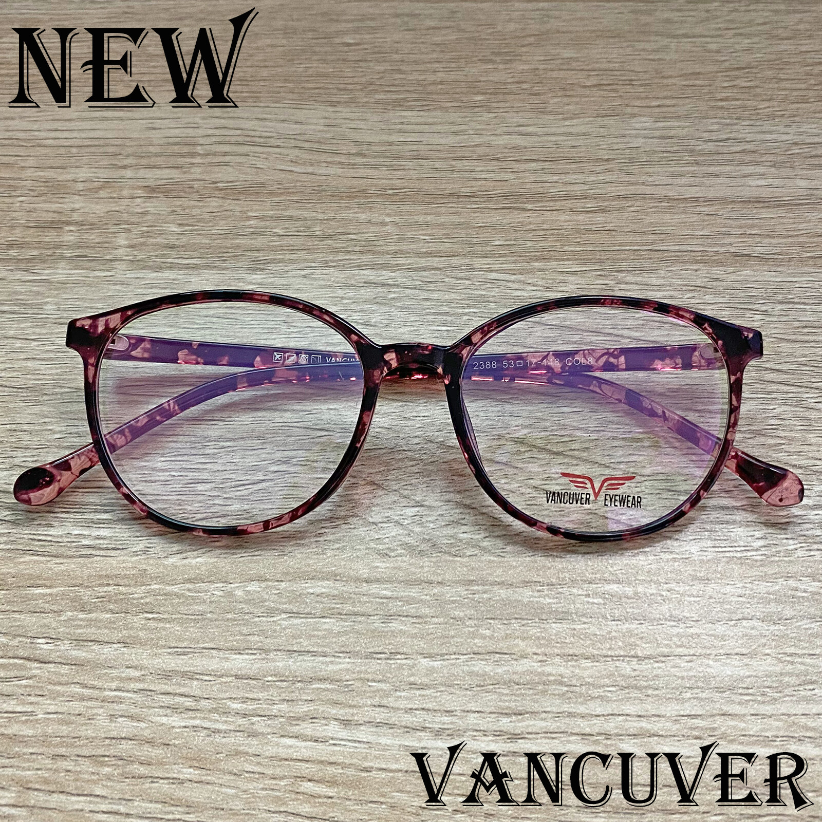 กรอบแว่นตา สำหรับตัดเลนส์ แว่นตา ชาย หญิง Fashion รุ่น Vancuver 2388 สีดำฃายกละ กรอบเต็ม ทรงรี ขาข้อต่อ วัสดุ พลาสติก พีซี เกรด A รับตัดเลนส์ทุกชนิด