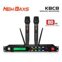 NewBaxs KMC8 ไมโครโฟนมืออาชีพหนึ่งลากสอง UHF ไร้สายเซ็กเมนต์ปรับความถี่พูดคุยง่ายบ้าน KTV กลางแจ้งการประชุมเวทีประสิทธิภาพทีมเหตุการณ์ขนาดใ