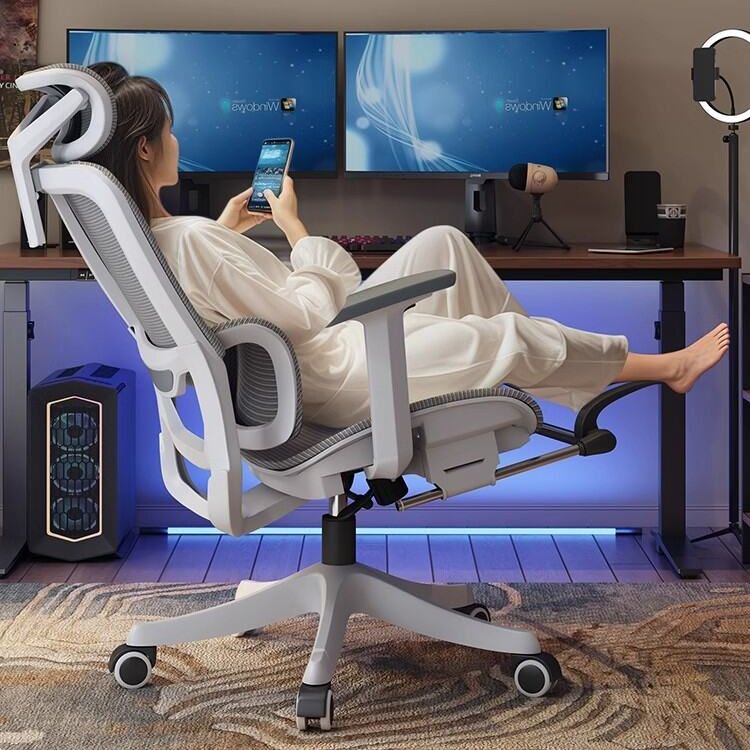 HT เก้าอี้คอมพิวเตอร์ เก้าอี้เล่นเกม พนักพิงของเจ้านาย เก้าอี้ที่เหมาะกับบ้าน เก้าอี้สำนักงาน ตามหลักสรีรศาสตร์ นั่งสบาย ไม่เหนื่อย ราคา 3,499 บาท*ส่งฟรี