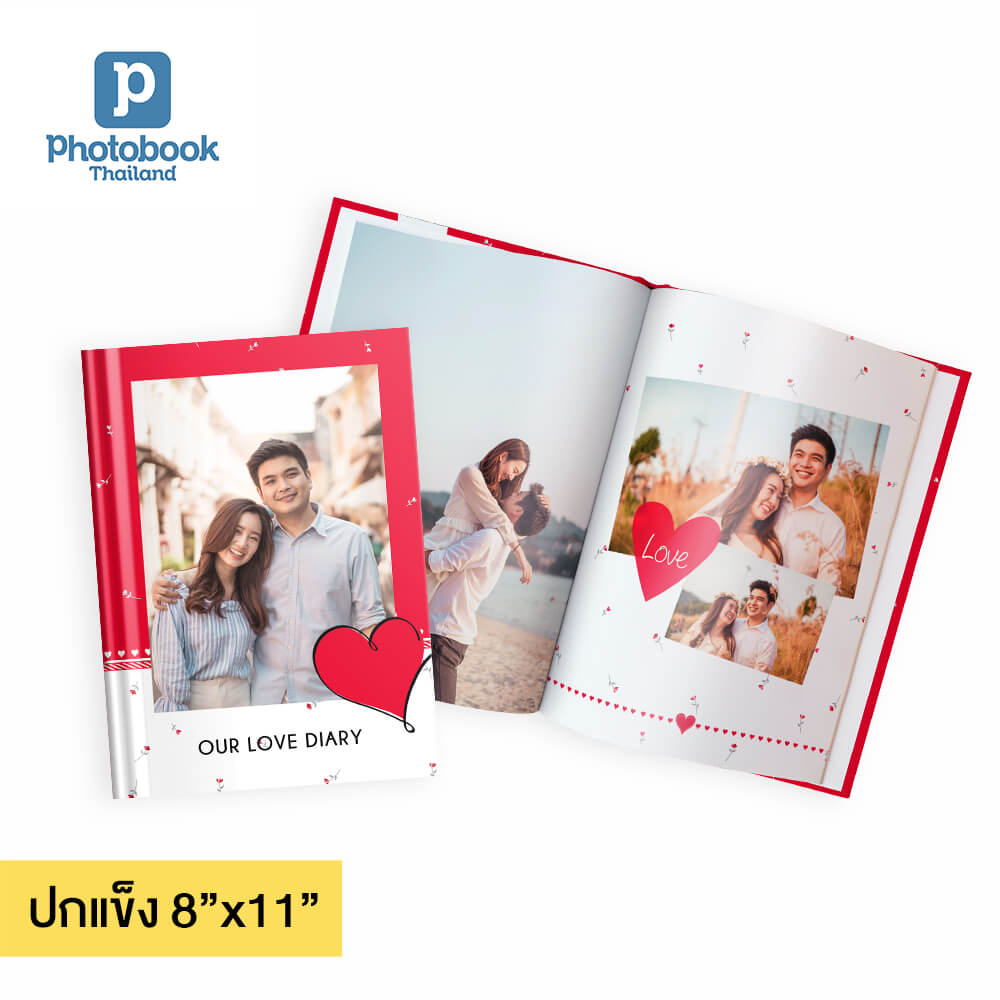 Photobook: โค้ดแลกซื้อ โฟโต้บุ๊คปกแข็ง 8x11 นิ้ว (แนวตั้ง) แต่งเองบนเว็บ มีธีมให้เลือก, 40 หน้า