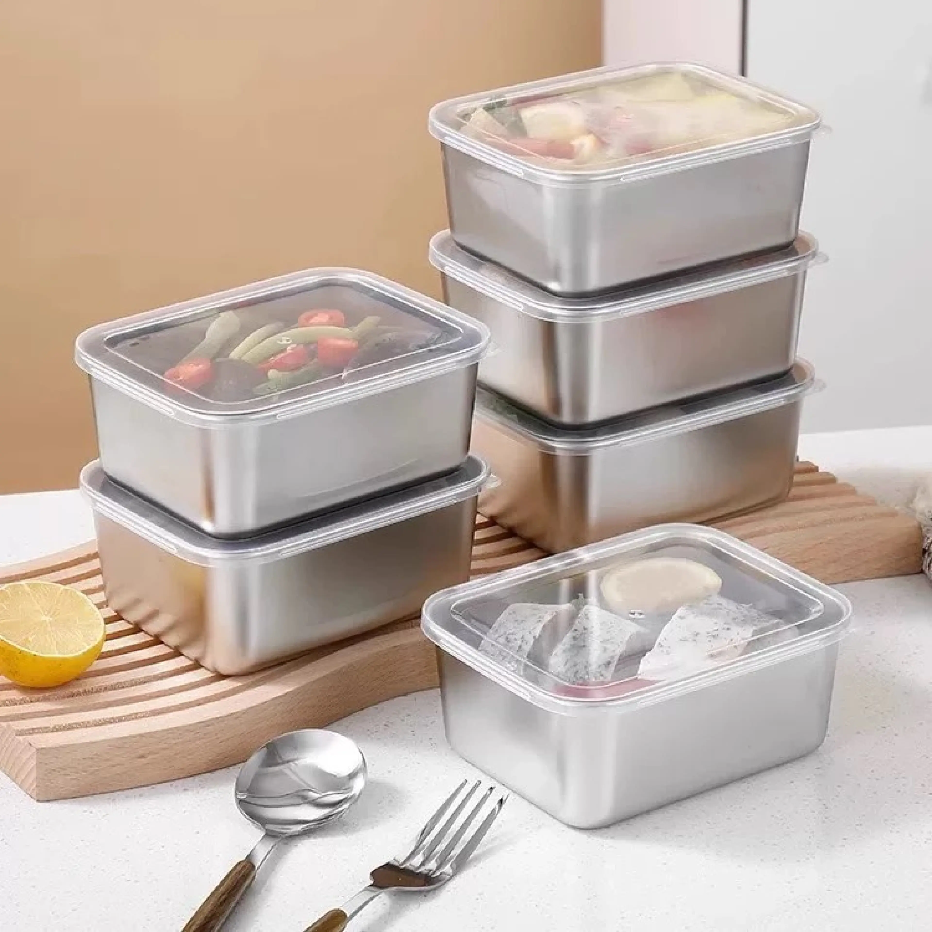 Koala_3 Stainless Steel Food Container with a Tight Lid Multi-Purpose Food Container with Lid Good Quality Stainless Steel Not Rusty, Easy to Clean.