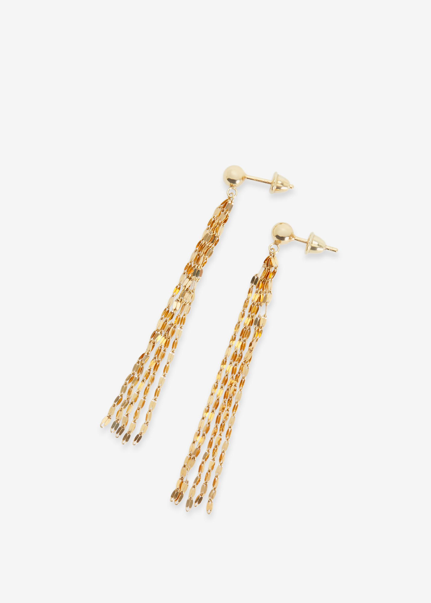 ต่างหู 14k Yellow Gold Polished Drop Earrings