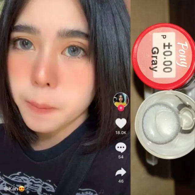 มีค่าสายตา -50 ถึง -1000 คอนแทคเลนส์ Pitchylens  :Pony eff18 ตาโต ลายฮิต Tiktok สินค้าขายดี- สายตาปกติ  บิ๊กอาย สีเทา น้ำตาล ฟ้า เงิน ม่วง เหลือง เขียว