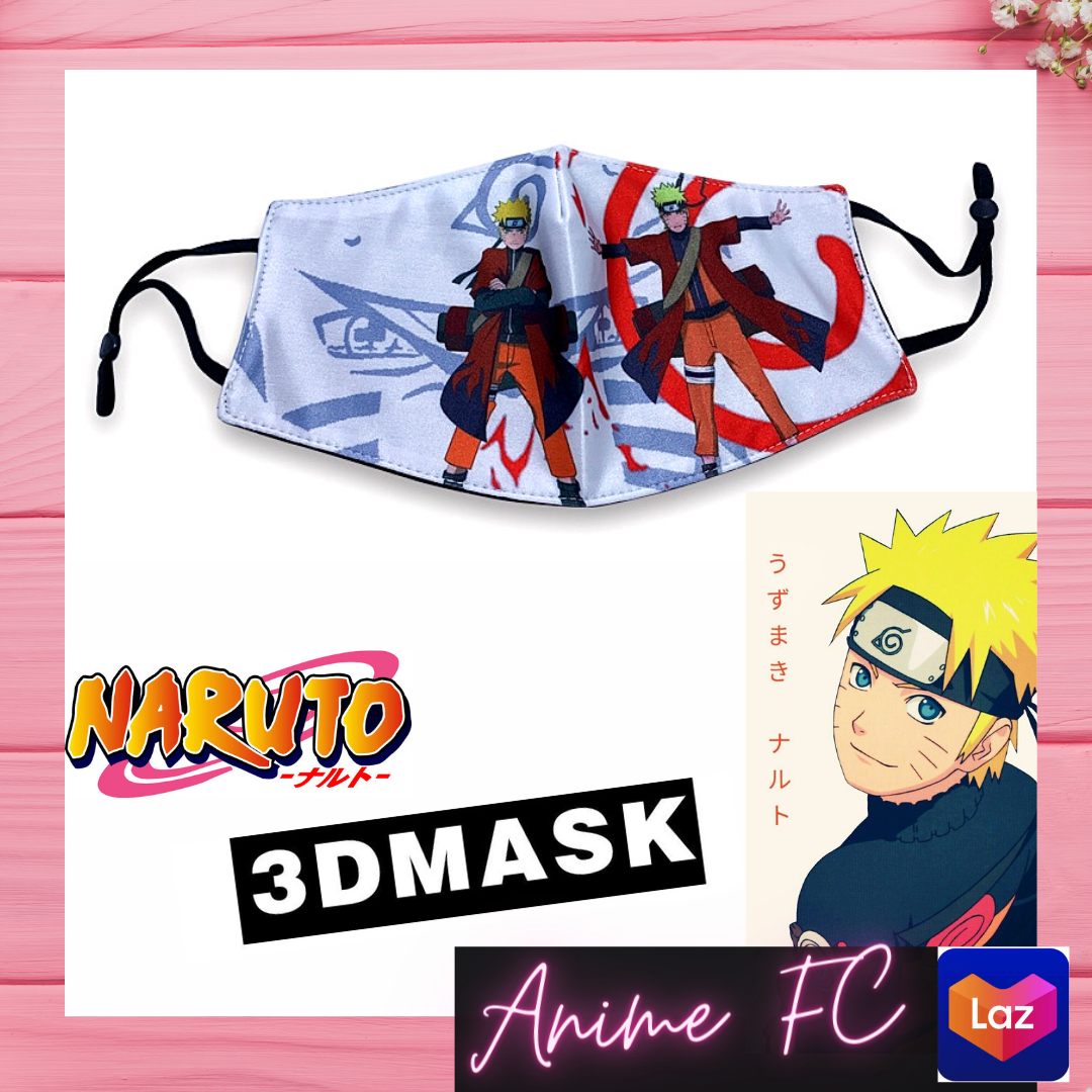 ?พร้อมส่งในไทย?ผ้าปิดจมูกNaruto นารุโตะ มี3ลาย งานสกรีนสวย สายปรับได้นะคะ ผ้าดีมากๆหายใจสะดวก