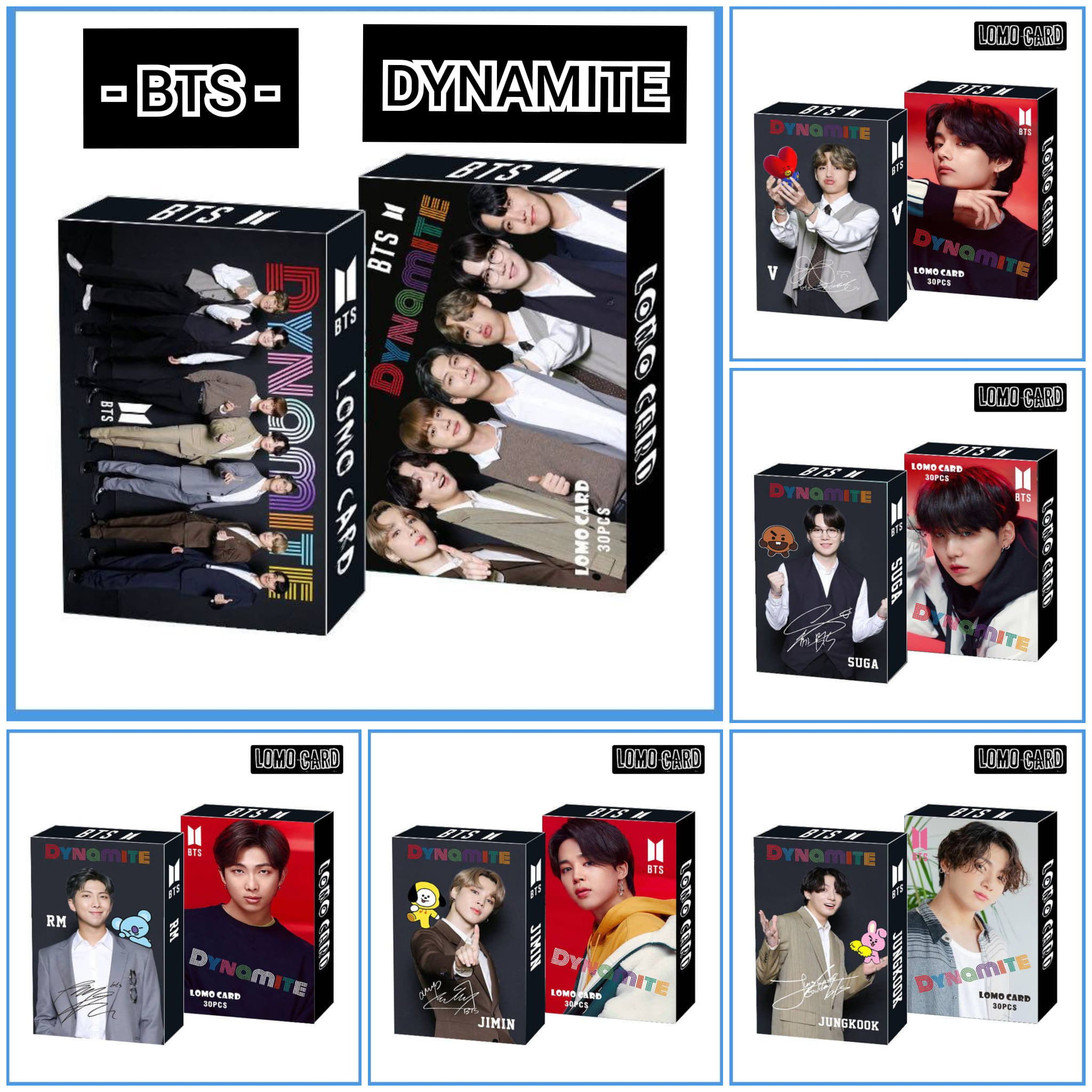 LOMO BTS💓 dynamite size: S ' มาใหม่  ราคา 35บาท 1กล่อง มี30ใบ 🌈🌈ไซส์ขนาด 8.5*5.4cm. #lomo#BTS