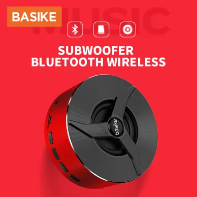 BASIKE HY22 Bluetooth Portable Audio Speaker, Subwoofer Waterproof Lightweight Support HD Call /TF Card / FM Radio / USB Playback Outdoor Computer Speaker(Black) (2)