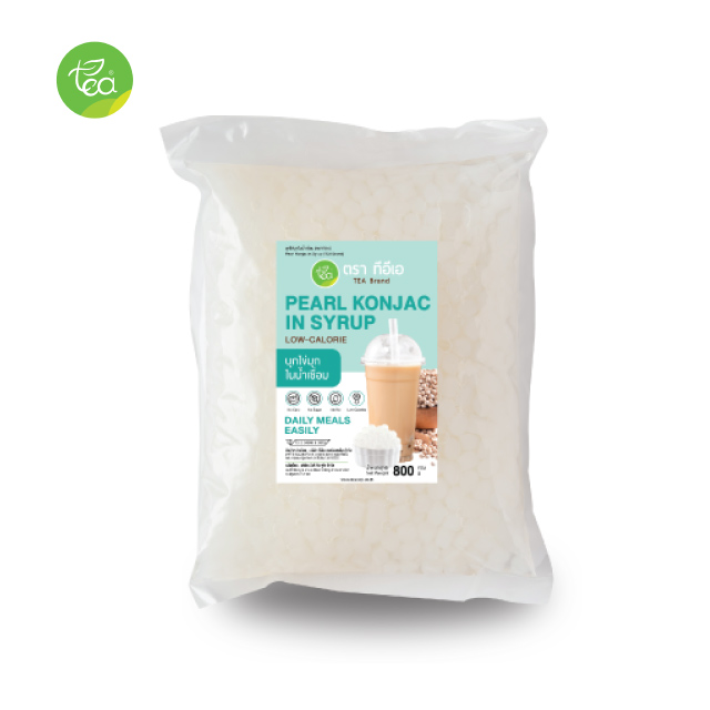 ทีอีเอ ไข่มุกขาว บุกใส บุกไข่มุก ไข่มุกขาวในน้ำเชื่อม Konjac Pearl 800 กรัม ราคา 94 บาท*ส่งฟรี
