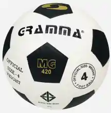 ภาพขนาดย่อของภาพหน้าปกสินค้าGramma ลูกฟุตบอลหนังอัด เบอร์ 4 แกรมม่า แถมฟรี : ตาข่ายใส่ฟุตบอล และ เข็มสูบลม ออกใบกำกับภาษีได้ จากร้าน Artline Sport and Screen บน Lazada