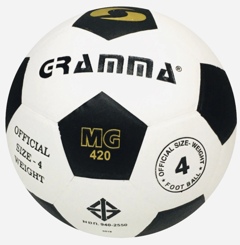 ภาพหน้าปกสินค้าGramma ลูกฟุตบอลหนังอัด เบอร์ 4 แกรมม่า แถมฟรี : ตาข่ายใส่ฟุตบอล และ เข็มสูบลม ออกใบกำกับภาษีได้ จากร้าน Artline Sport and Screen บน Lazada