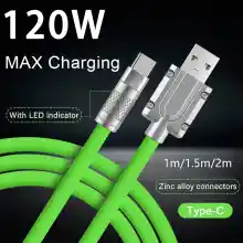 ภาพขนาดย่อของสินค้า120W 6A Super Fast Charge Type-C Liquid ซิลิโคนสาย USB สาย Micro USB สำหรับ Xiaomi Huawei Samsung pixel USB สายข้อมูล Bold สาย iPhone สำหรับ 14 14Plus 13 13Pro MAX 12 11 X XR 7 6 5รับประกัน 3 ปี