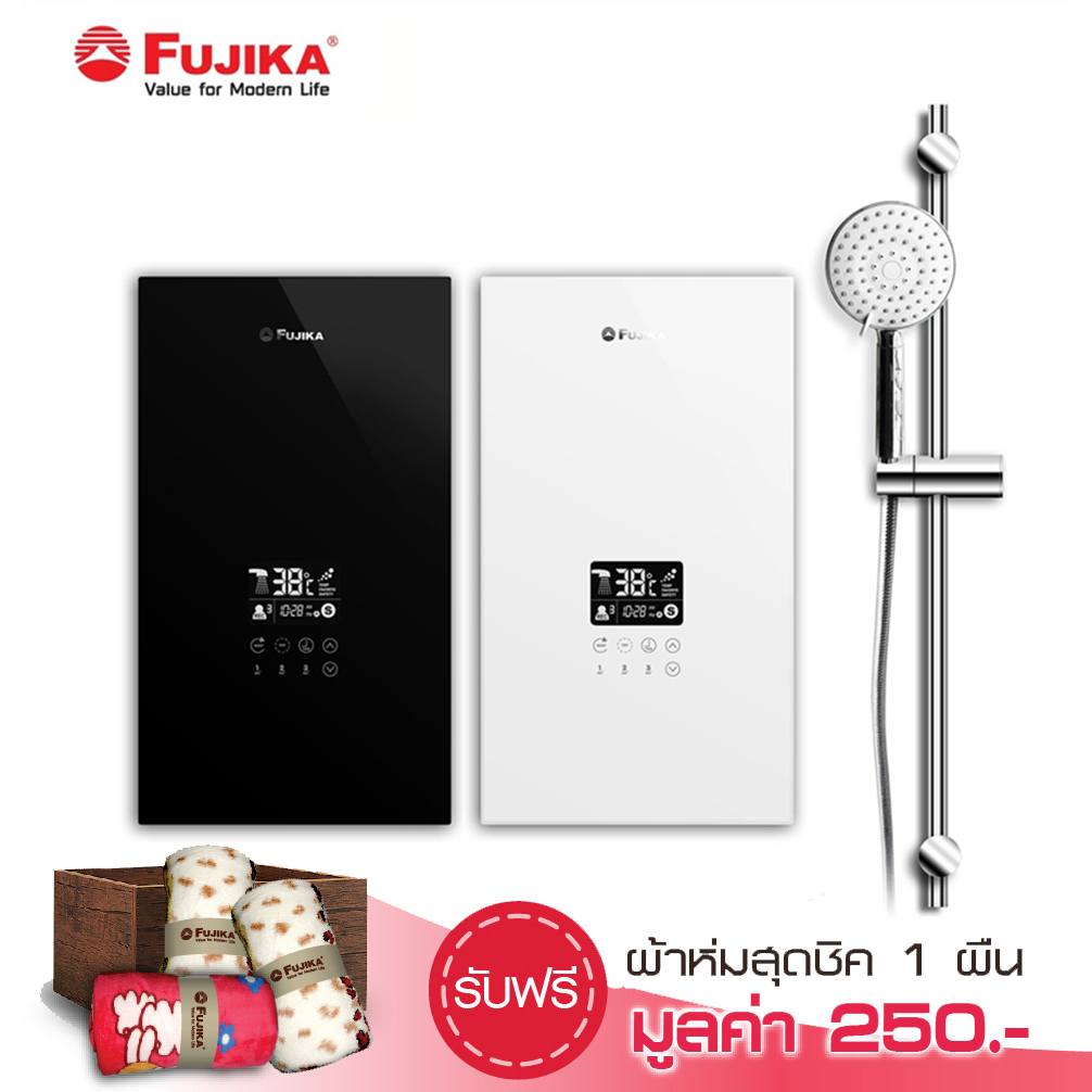 FUJIKA เครื่องทำน้ำอุ่น 4500W รุ่น F-4557 Touch screen สีขาว, สีดำ ราคา 6,990 บาท*ส่งฟรี