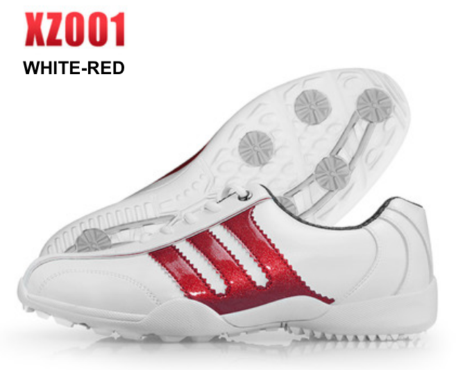 EXCEED รองเท้ากอล์ฟหนัง PGM XZ001 (ขาวแถบแดง)