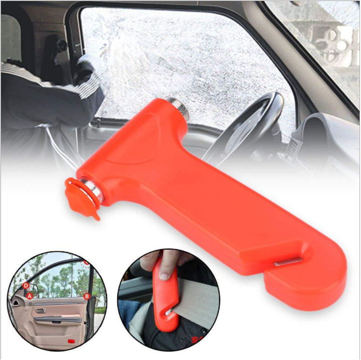 Seat Belt Cutter ค้อนทุบกระจก ค้อนนิรภัยในรถยนต์ ค้อนนิรภัย ที่ทุบกระจกรถ ค้อนเซฟตี้ พร้อมใบมีดตัดเข็มขัดนิรภัย ค้อนนิรภัยพร้อมด้ามเหล็ก