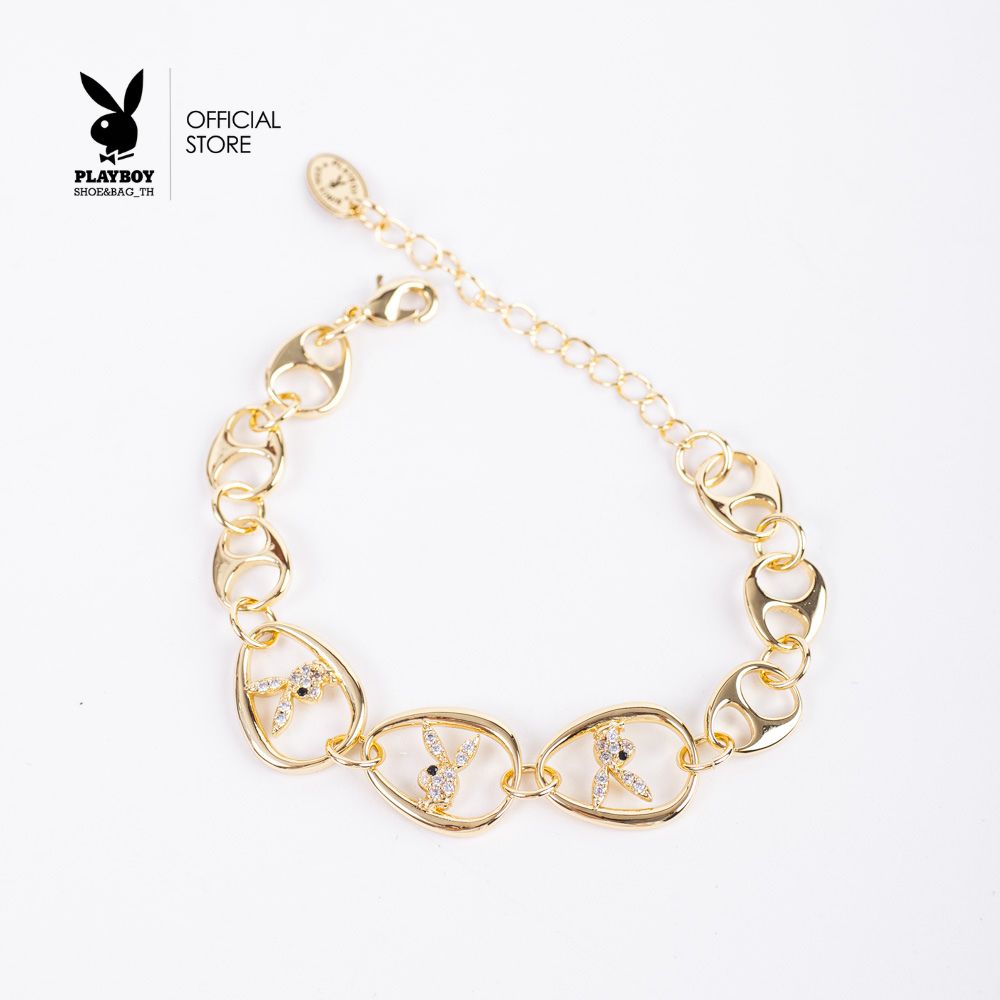Playboy bracelet design loop logo embellished Diamond ST-242B170CG ราคา 1,006 บาท*ส่งฟรี