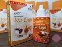 Rot Stop 25 Ml. ผลิตภัณฑ์ใช้ควบคุมปรสิตภายนอก และป้องกันอาการที่เกิด จากเชื้อรา เน่าเปื่อย เหงือกเน่า