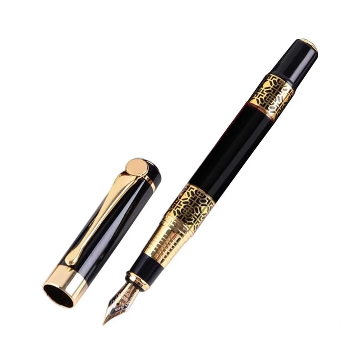 ส่งจากกทม！ปากกาหมึกซึมหัว0.5mm.ปลายแหลม สไตล์วินเทจ สําหรับฝึกเขียน สํานักงาน โลหะ