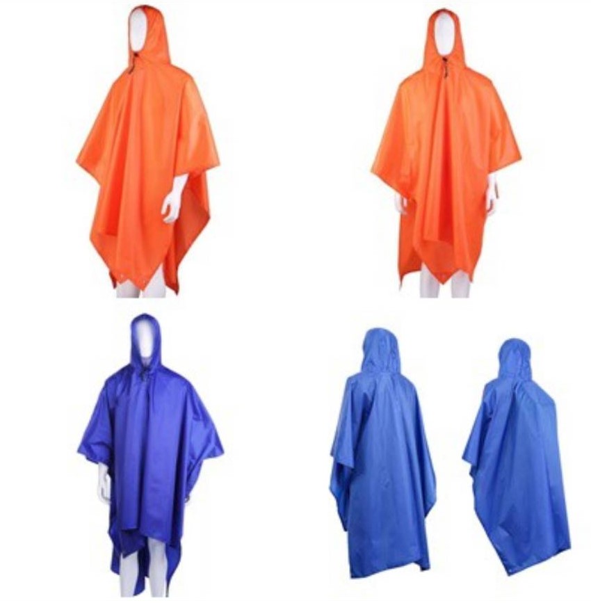 ชุดกันฝน เสื้อกันฝน PVC ทรงค้างคาว Poncho ฟรีไซค์ เลือกสีได้ จำนวน 1ตัว