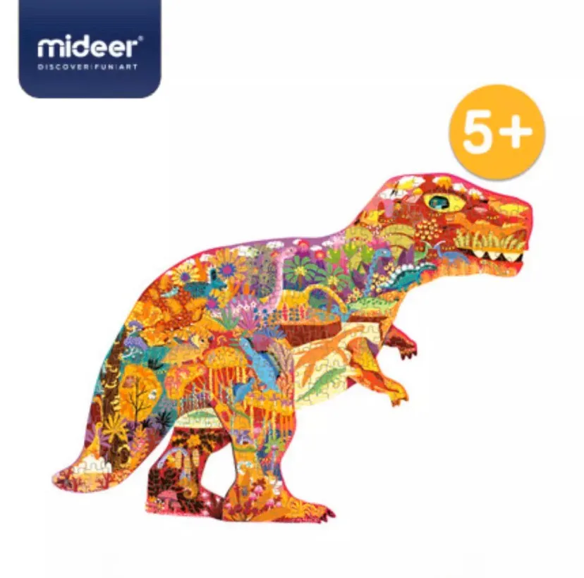 Mideer มิเดียร์ Huge animal-shaped puzzle dinosaur world จิ๊กซอว์รูปไดโนเสาร์ขนาดใหญ่ ของเล่น ของเล่นเสริมพัฒนาการ ของเล่นลูกน้อย ของเล่นเด็ก ของเล่นดนตรี ของเล่นฝึกสมาธิ ของเล่นไม้ สื่อการเรียนรู้ สื่อการเรียนการสอน จิ๊กซอว์ ไดโนเสาร์