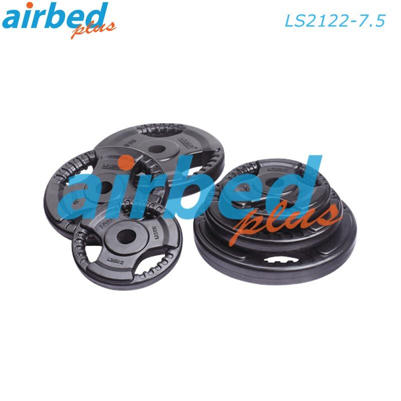 Airbedplus ส่งฟรี แผ่นน้ำหนักหุ้มยางมีช่องจับ 7.5 กก. รุ่น LS2122-7.5