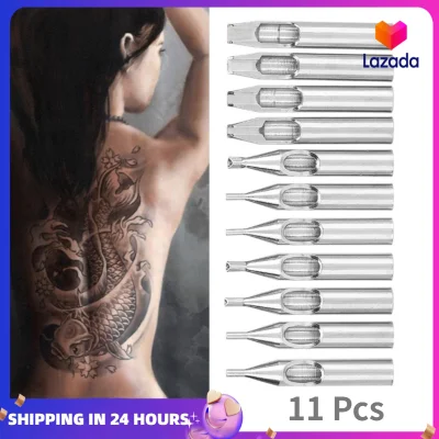 11Pcs/set 304 Stainless Steel Assorted Tattoo Nozzle Tips Needles Kit 11 Sizes