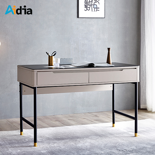 Aidia [2สี] โต๊ะทำงาน สไตล์ฝรั่งเศส สีเทา โครงเหล็กพ่นสีกันสนิม โต๊ะ โต๊ะไม้ โต๊ะทำงาน โต๊ะอ่านหนังสือ computer desk ราคา 5,490 บาท*ส่งฟรี