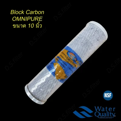 ไส้กรองน้ำ Carbon Block 10 นิ้ว x 2.5 นิ้ว 10 ไมครอน Omnipure USA