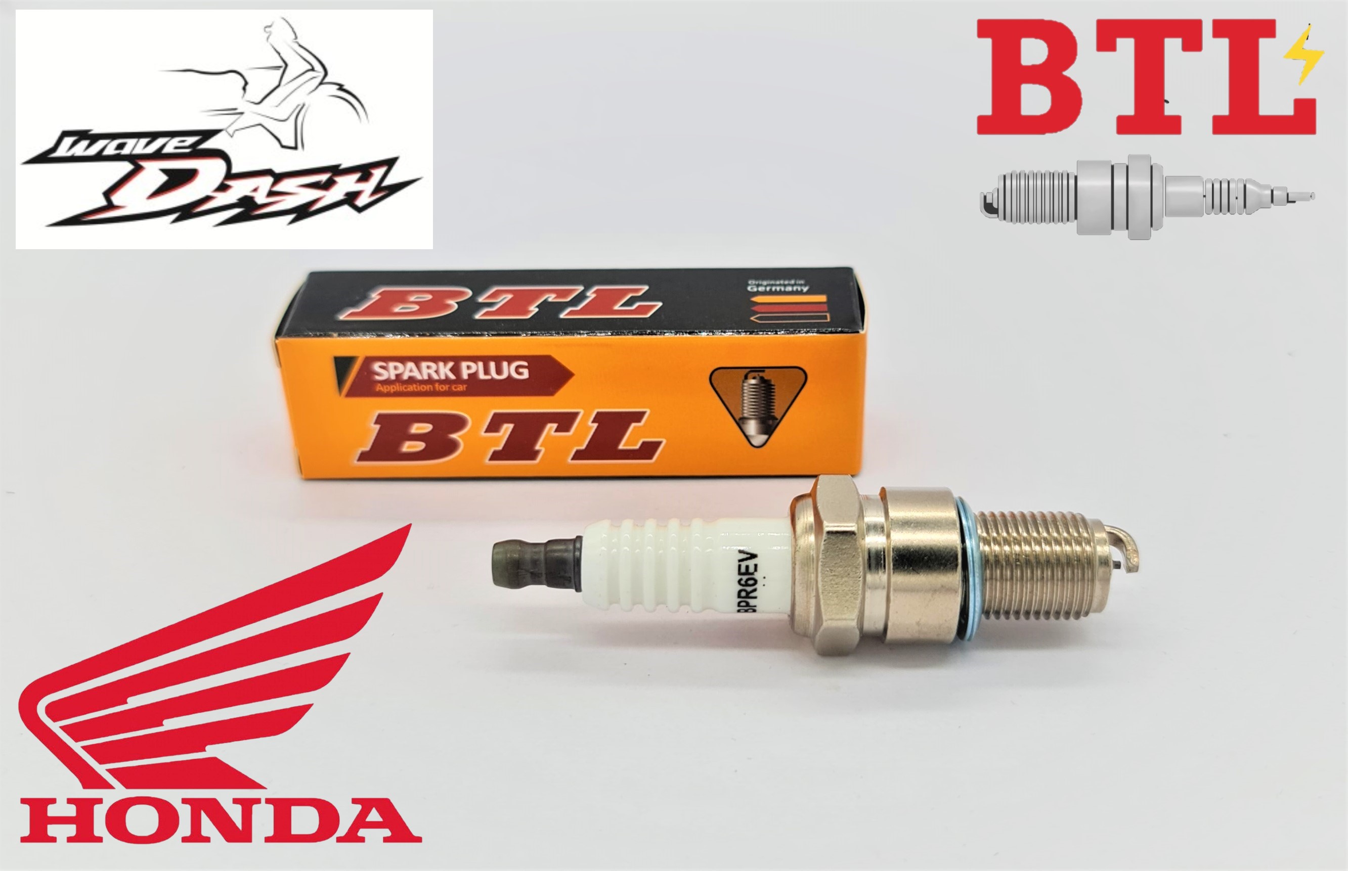หัวเทียน BTL Platinum B6RC 1หัว บล๊อค 21 BPR5EIX 4G13 4G15 Corolla Corona Champ Sunny คาบูLancer มอเตอร์ไซค์ HONDA NOVA RS SUPER CELA DASH TENA SMILE ราคา 149 บาท*ส่งฟรี