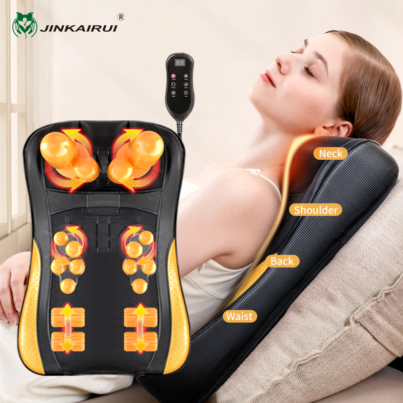 Jinkairui Neck Shoulder Massager, Massage, Heating Back Massager Waist Manual Control Body Massage Cushion ราคา 3,399 บาท*ส่งฟรี