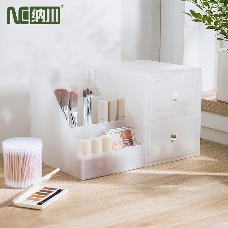 NaChuan ตู้เก็บของ เดสก์ท็อปกล่องใส่เครื่องประดับคอนเทนเนอร์แต่งหน้า กล่องพลาสติกใส่ กล่องเก็บถุงเท้า กล่องเก็บชุดชั้นใน ราคา 121 บาท*ส่งฟรี