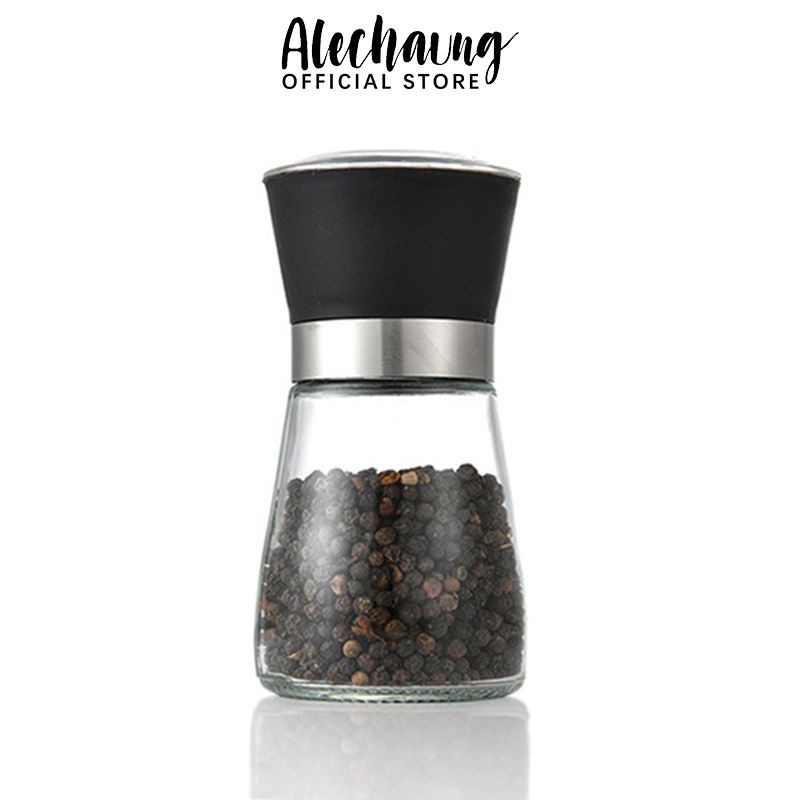 Alechaung ขวดบดพริกไทย ไม่เป็นสนิม ที่บดพริกไทย ไร้สารตะกั่ว มีฝาปิด ที่บดพริกไทย เครื่องบดพริกไทย กระปุกใส่เกลือเเละพริกไทย Salt Pepper Grinder ราคา 35 บาท*ส่งฟรี