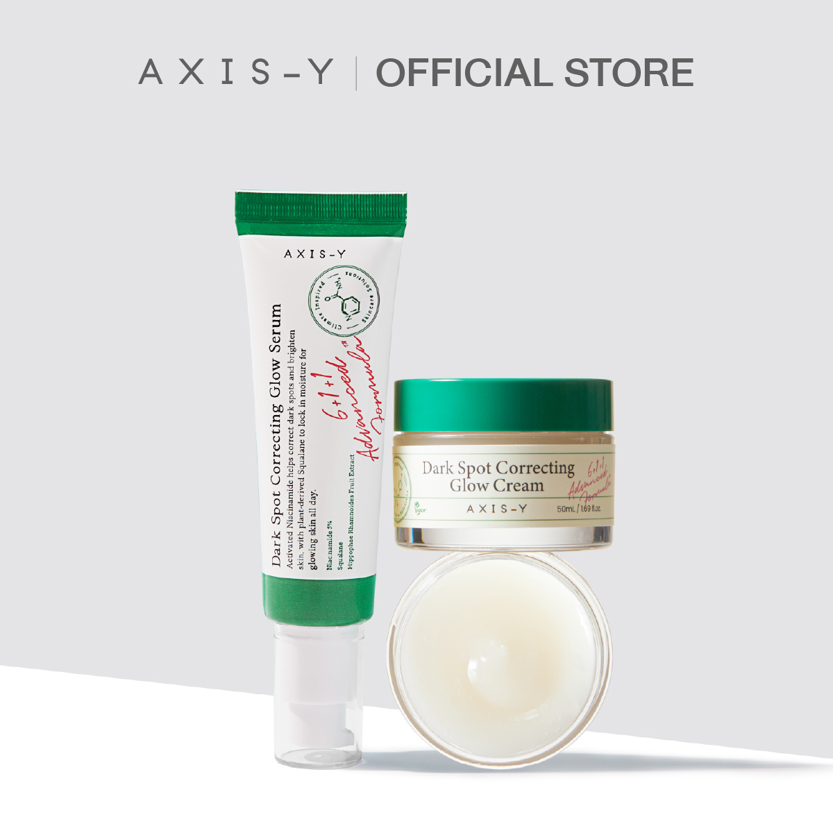 [Glow up Set] Axis-Y Dark Spot Correcting Glow Serum 50 ml + Axis-Y Dark Spot Correcting Glow Cream 50ml Dark Spot Correcting Glow Serum + Cream ราคา 1,409 บาท*ส่งฟรี