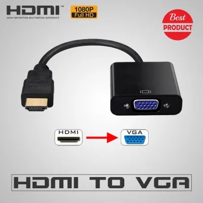 สายแปลง HDMI to VGA จาก HDMI ออก VGA HDMI to VGA สาย HDMI Cable 1080P HDMI to VGA Cable Adapter Converter Full HD 1080P A29 (1)