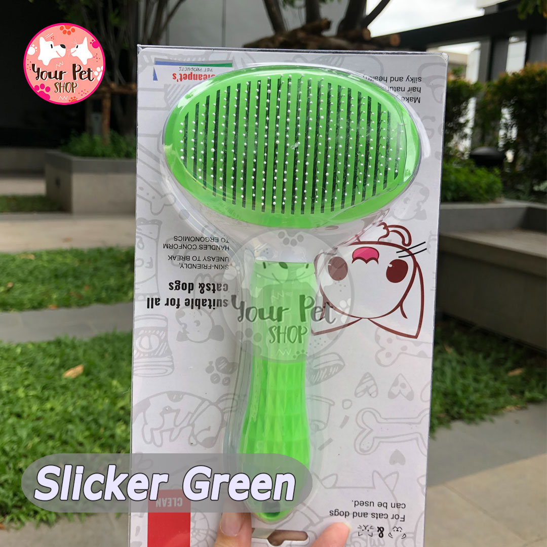 Pet Brush หวีสลิกเกอร์ หวีแปรงขน หวีขนหมา หวีหมุด หวีหมุด แปรงขนหมา แปรงขน แปรงดันขน