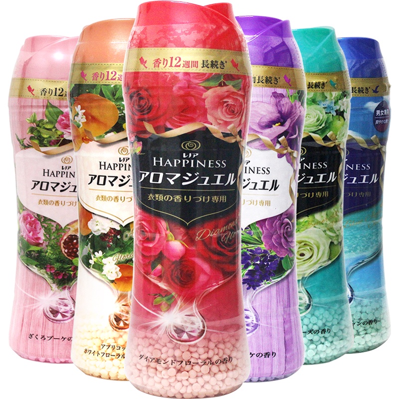 P&G Japan HAPPINESS Series Scented Beads 470ml 415ml Bottle Refill Fabric Aroma Laundry Fragrance Softener ราคา 264 บาท*ส่งฟรี