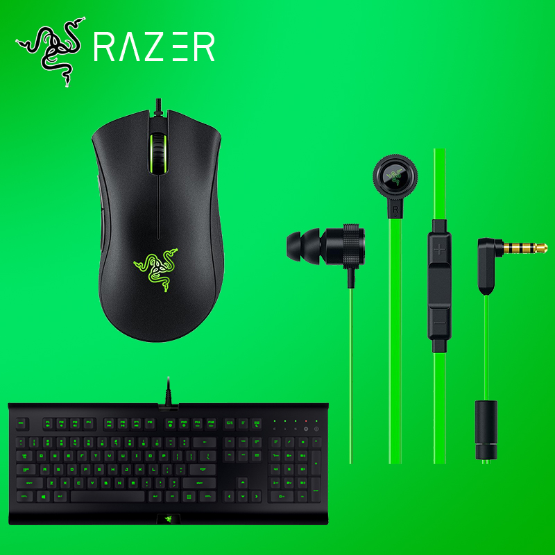 Razer DeathAdder Essential 6400 dpi mouse gaming เมาส์มีสาย เมาส์เกมมิ่งสำหรับเกม LOL PUBGและFREEFIRE เป็นเมาส์คอมพิวเตอร์แล็ปท็อปและแท็บเล็ต และเป็นเมาส์มาโครที่มี 5 ปุ่ม ส่งฟริ มีของแถมแผ่นรองเมาส์และรับประกัน1ปี