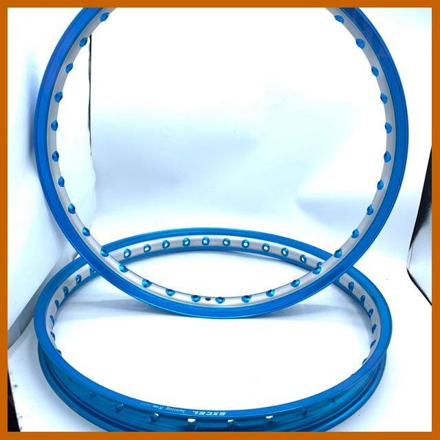 ?โปรไฟไหม้? วงล้อ อลูมิเนียม EXCEL Sunstag Rim ขอบ1.2-17 เจาะตาทูโทน ฟ้า(ราคาพิเศษ) ## มอเตอร์ไซด์ ตกแต่งมอไชค์ ยานยนต์ ไฟท้าย ไฟหน้า ไฟเลี้ยว อะไหล่รถ ชุดสี ชุดแต่งรถ ล้อ ชิ้นส่วนรถ ชิ้นส่วนอะไหล่ Bike