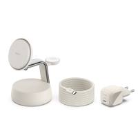 Belkin WIZ040 แท่นชาร์จ 3-in-1 เทคโนโลยี Qi2 25 วัตต์ เทคโนโลยีระบายความร้อนแอคทีฟ ChillBoost
