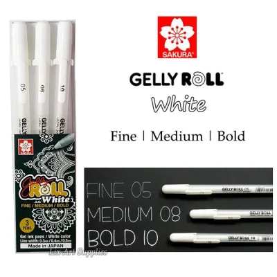 Sakura Gelly Roll Classic white pen ปากกาหมึกสีขาว มีขนาดหัวปากกาให้เลือก (2)