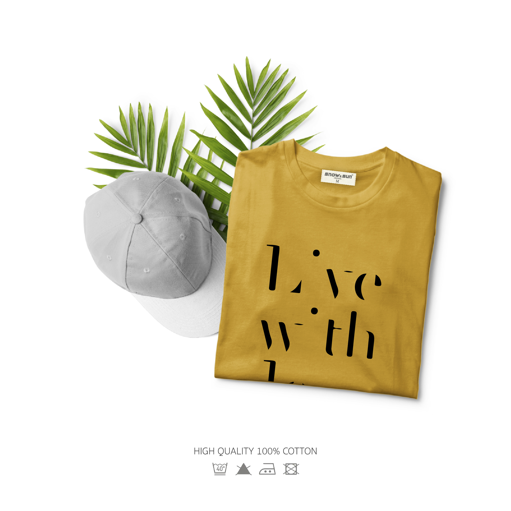 เสื้อยืดลาย Live with Less มี 3 สีให้เลือก